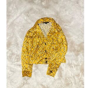 Marc New York Yellow Polka Dot Women's Blouse